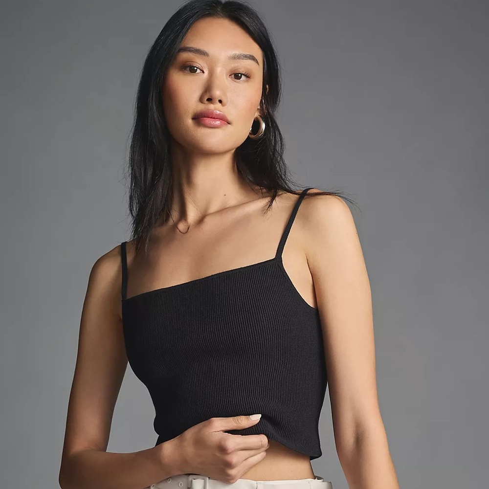 reformation eli black sweater top